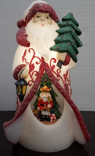 Candle Impressions "Olde World Santa Wax LED Illuminated Flameless" 9"H - Picture 1 of 16