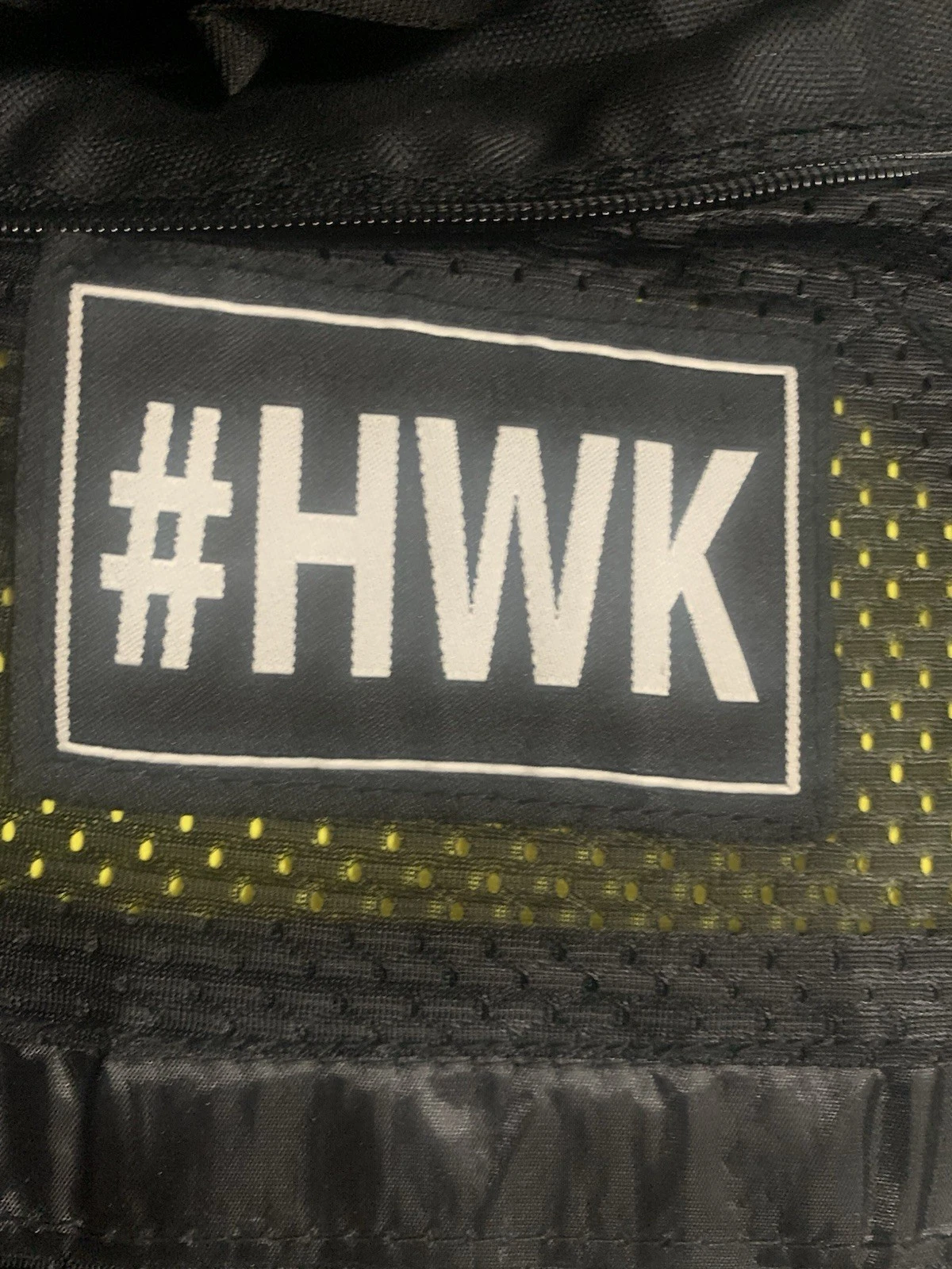 HWK Men's Black Motorcycle Jacket Zip (Pads) Ventilated Mesh Stand-Up Collar, L  image 2