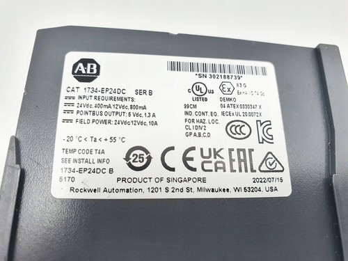ALLEN-BRADLEY 1734-EP24DC 1734EP24DC SER B POINT I/O EXTENSION POWER MODULE - Picture 4 of 4