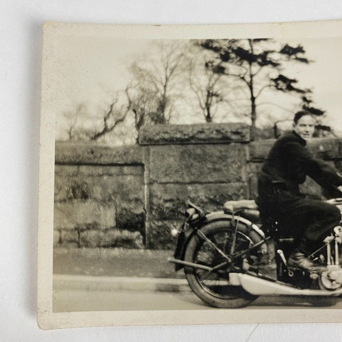1930s Ariel or Similar Motorcycle Rider HV 1050 Yorkshire England Vintage Photo - Picture 6 of 19
