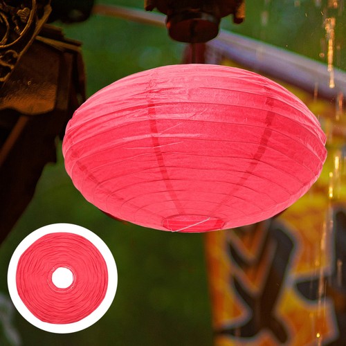 Paper Lantern Shade Pendant Lamp Asian Hanging Floral Iron Lampshade - Picture 12 of 12