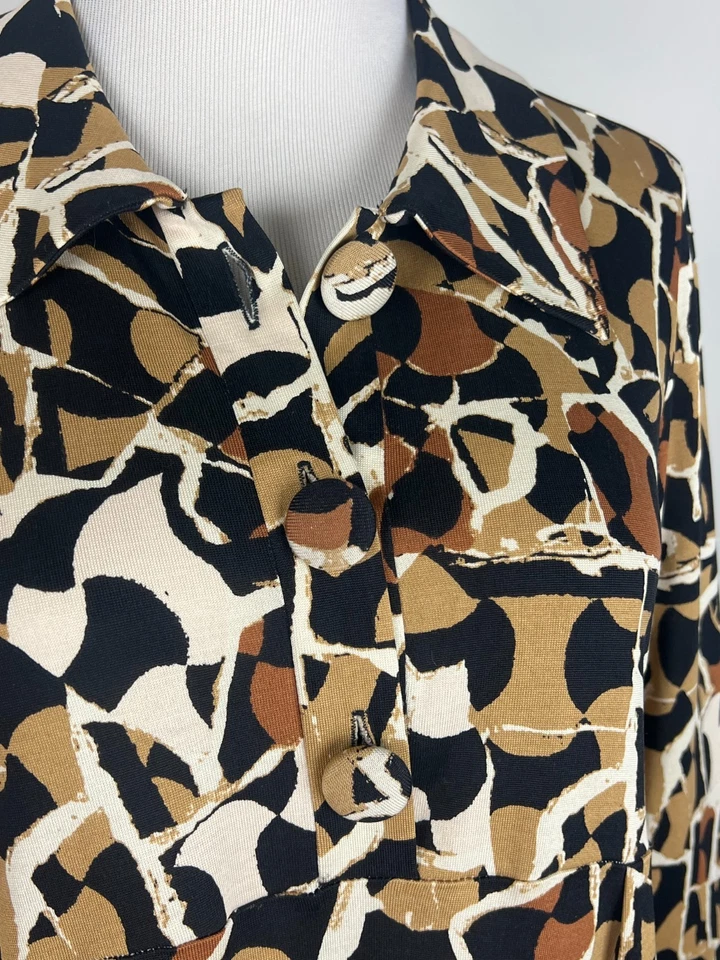 Jersey de seda DIANE VON FURSTENBERG 3/4sl 'Selamanka Shirt Dress' (bolsillos) - 8 Foto 2 de 4