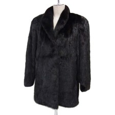 Excellent condition high quality mink MINK FUR Black mink coat high quality lu