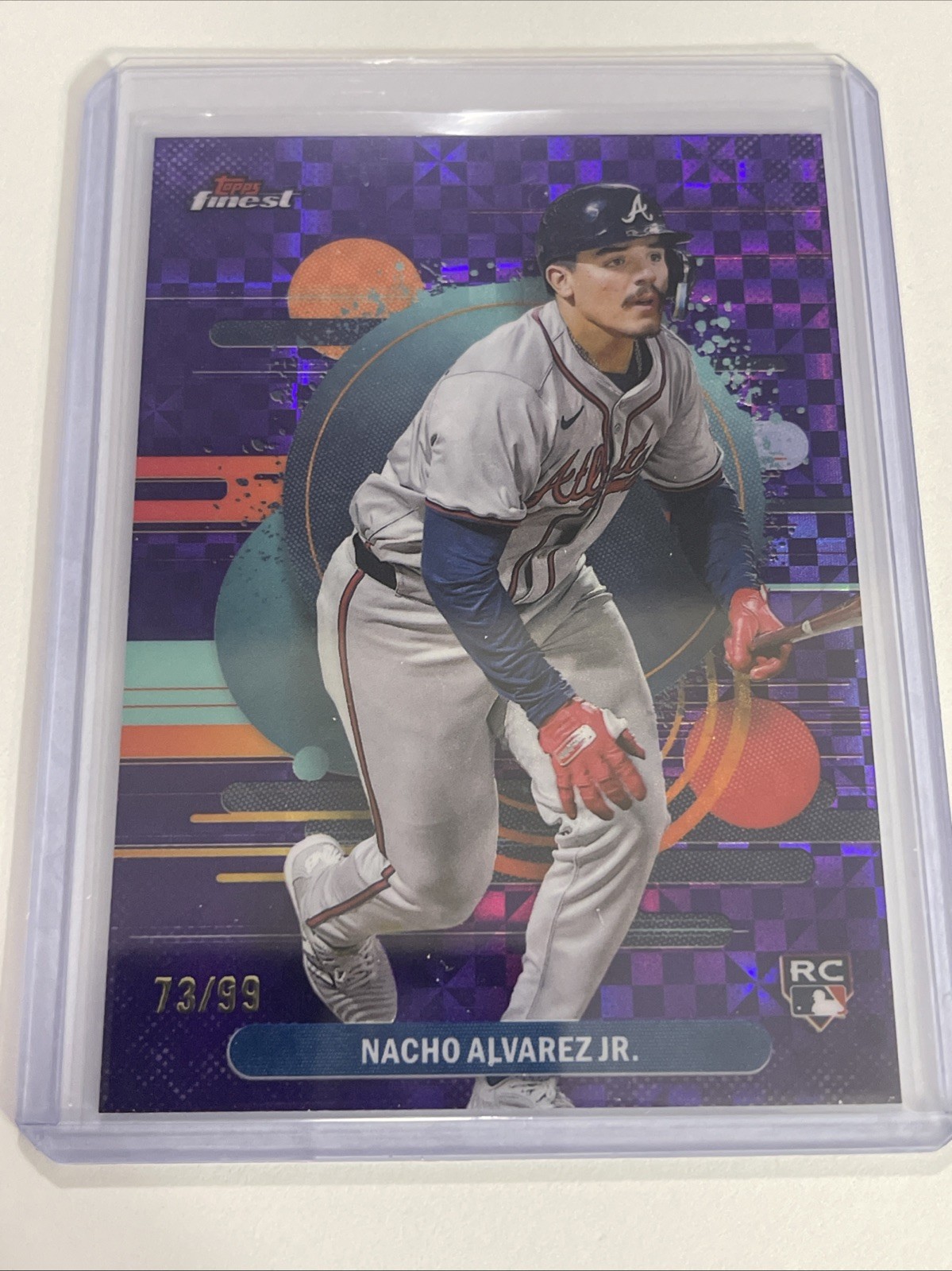 2025 TOPPS FINEST NACHO ALVAREZ JR. UNCOMMON Purple Checkerboard /99 RC ROOKIE