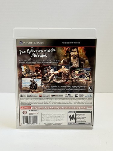 Ride to Hell: Retribution (Sony PlayStation 3 PS3, 2013) CIB Completo Probado - Imagen 3 de 6