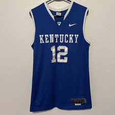 Blue Early 2010's Authentic Nike Elite Kentucky Wildcats Road Basketball Jersey