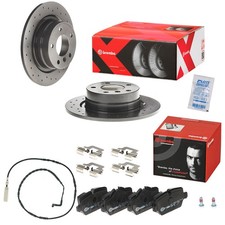 Brembo Xtra Line Bremsscheiben 296mm + Bremsbeläge Hinten passend für BMW 1 E81