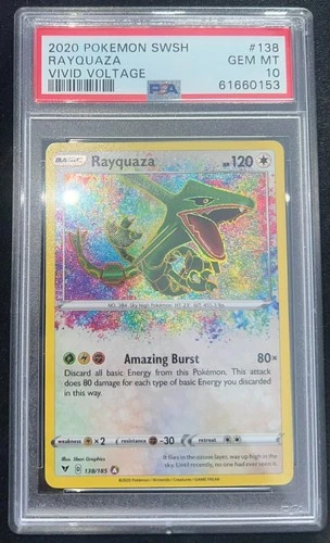 Pokemon TCG Rayquaza 138/185 Vivid Voltage PSA 10 Gem Mint