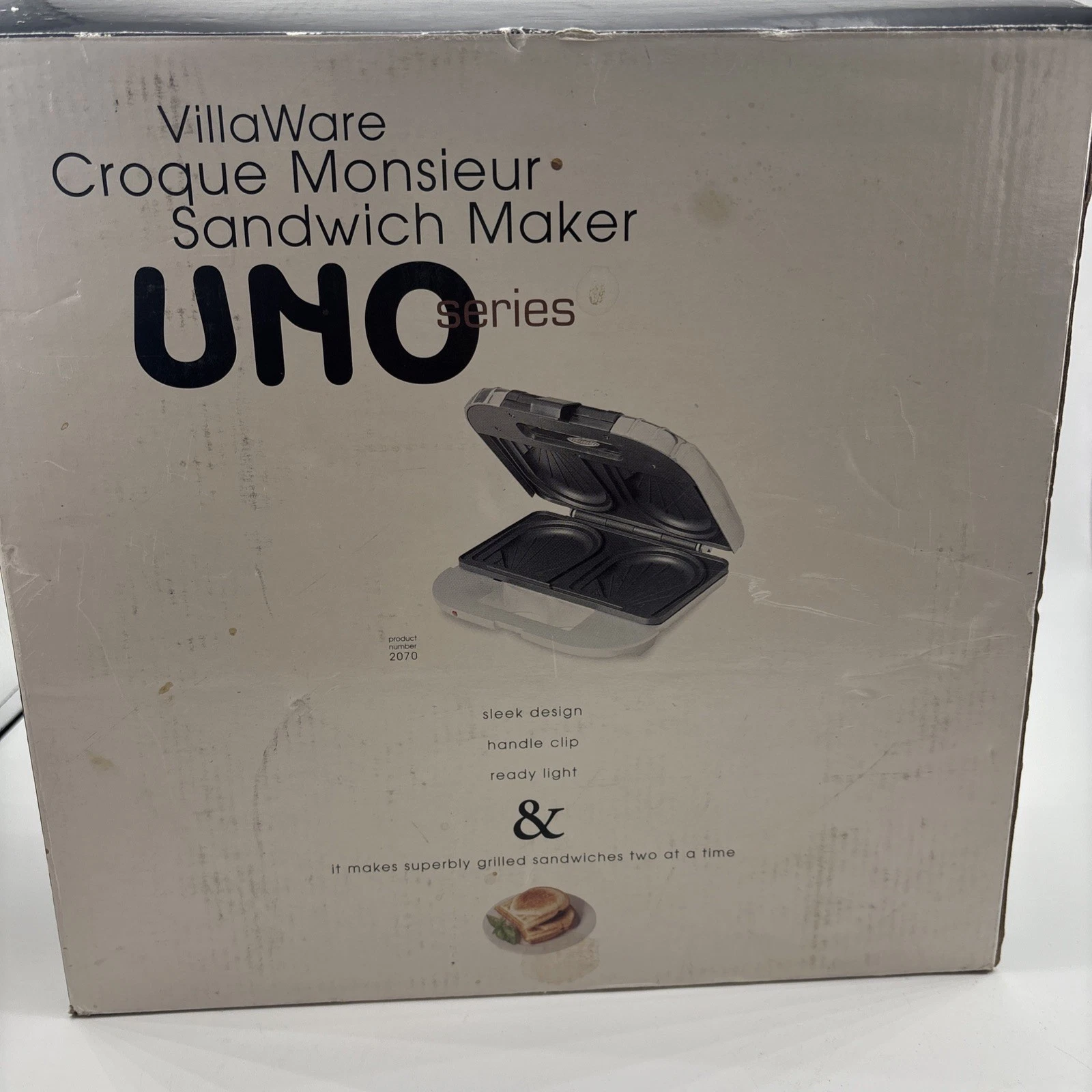 Villaware Uno NEW Croque Monsieur SHELL Sandwich Maker Panini Press Model 2070
