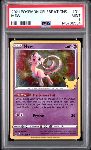 2021 POKEMON CELEBRATIONS #011 MEW PSA 9