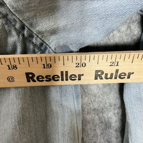 American Eagle Jacke Damen klein blau Denim Taschen Lightwash Reißverschluss Alltag - Bild 6 von 10