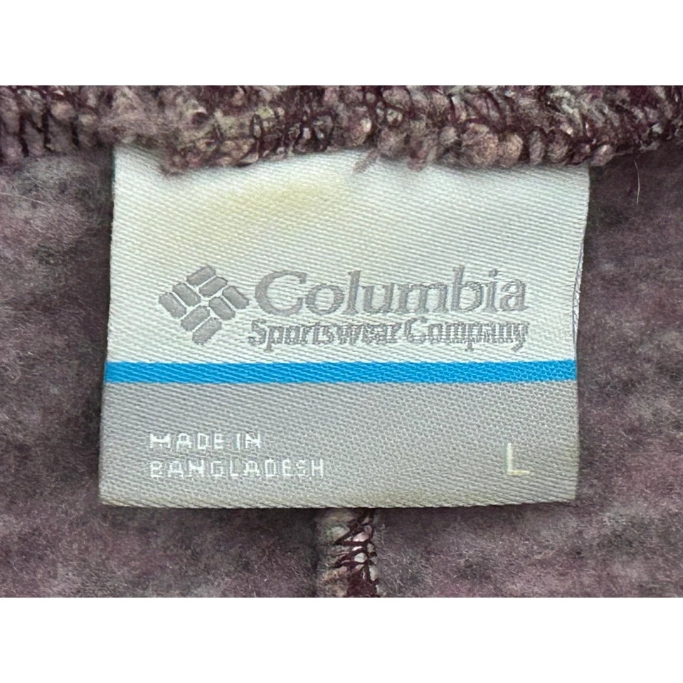 Suéter Columbia Para Mujer Púrpura Estampado Pullover Cuello Embudo Cómodo Informal Grande Foto 3 de 4