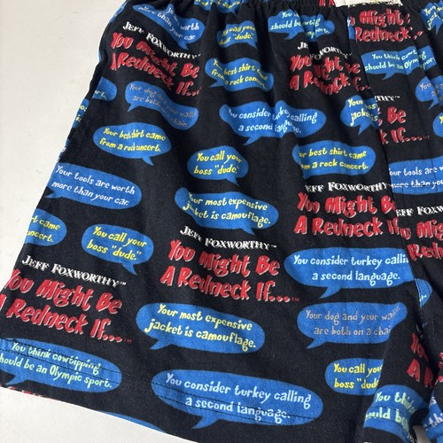 Jeff Foxworthy Boxer Shorts 2006 Vintage 00s Y2K Mens/Unisex sz M funny sayings - Picture 2 of 10