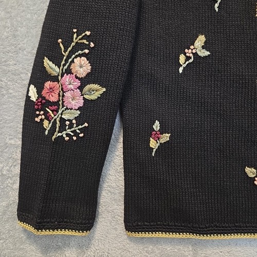 Heirloom Collectibles Sweater Womens Small Knit Beaded Embellished Embroidered - Picture 11 of 20