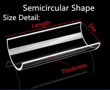 High-Temperature Transparent Semicircular/Arc-Shaped Quartz Glass Viewports