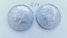 KENNEDY HALF DOLLAR, 1965-P,  1968-D,  40%  SILVER   219