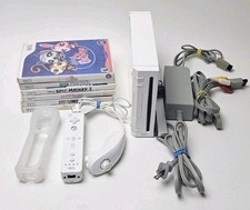 Nintendo Wii Console Bundle w/ 6 Games, Controllers, Power /AV Cords