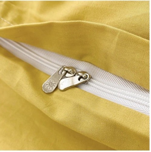 3 Pcs Cotton Yellow DUVET Cover King Size & Floral Pillow Covers, NO COMFORTER - Picture 6 of 8