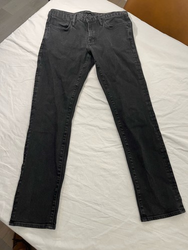John Varvatos Herren Bowery Jeans Größe 34x31 Schwarz Slim Straight Jeans Hergestellt in den USA - Bild 1 von 13