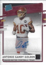 2020 Donruss Clearly Rated Rookie Autographs #34 Antonio Gandy-Golden Auto