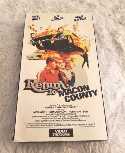 RETURN TO MACON COUNTY VHS 1990 Nick Nolte DON JOHNSON Video Treasures GOOD