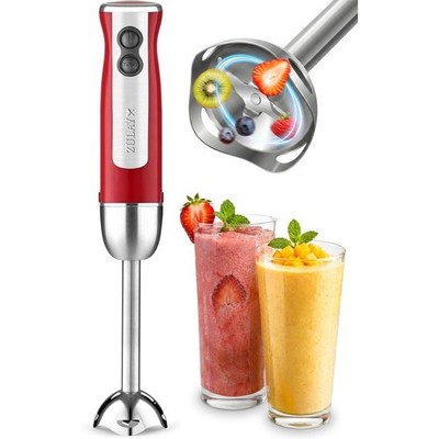 Zulay 800W Immersion Hand Blender   Turbo Stick Mixer, Stainless Blades