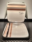 Neapolitan Collection by Plain Jane ~ 8” Square Dessert/Salad Plates ~ Set of 4