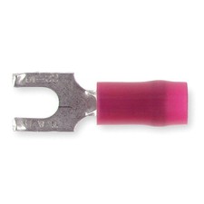 STA-KON RA18-10FS Fork Terminal,Tin,Copper,Red,PK100 3KG01