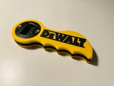DeWalt Bottle Opener Yellow Black Bar Tool | Gift for Construction Workers Fans