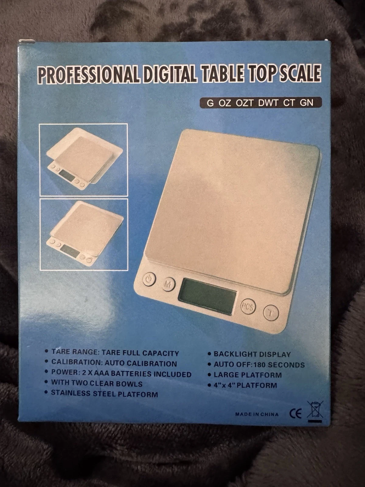 Professional Digital Table Top Scale Stainless Steel Platform Backlight NEW