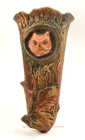 New ListingWeller Pottery Arts & Crafts Large Woodcraft Wall Pocket, 1920's