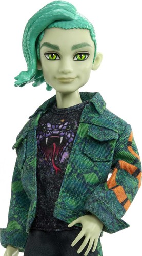 Monster High Deuce Gorgon Doll Denim Snake Jacket & Pet Mouse Perseus HHK56 Toy - Picture 3 of 7