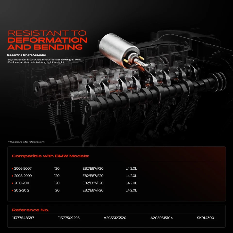 Atuador de eixo excêntrico de temporização de válvula variável (VVT) para BMW 120i 2006-2012 2.0L - Imagem 2 de 4
