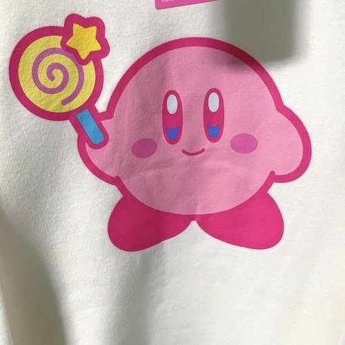 Kirby Star Hoodie Sweatshirt White L Size FS JP NEW - Picture 3 of 7