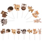 24 Pcs Bear Baby Shower Cake Topper Animal Cupcake Decoration