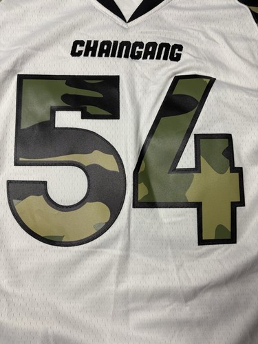 WWE JOHN CENA x MITCHELL & NESS CHAIN GANG SOLDIER M FOOTBALL JERSEY NWT - Bild 5 von 7