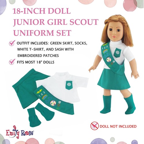 Doll Clothes | USA Business | Value Pack 3 18-inch Doll Girl Scout Uniforms, ... - Picture 5 of 9