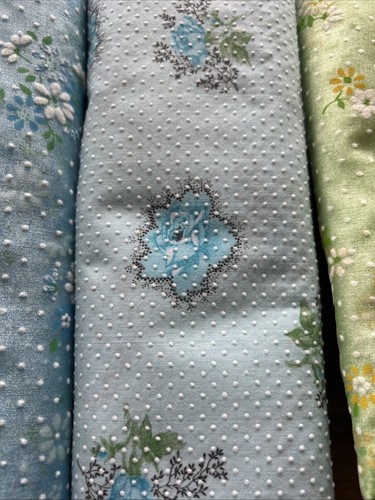 VTG Neon Sheer Flocked Fabrics & Striped fabric~4 REMNANTS~ VARIES IN SIZE~ - Picture 4 of 9