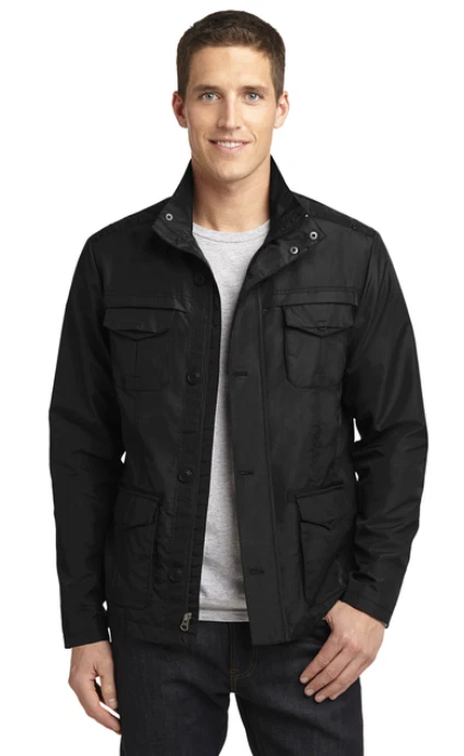 Port Authority J326 Men’s Four-Pocket Nylon Utility Jacket Black Various Sizes