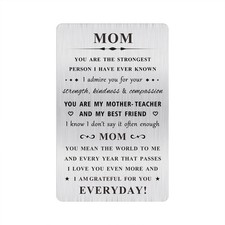 MOQIYXL Mom Valentines Card Gifts - You 3.38 x 2.13 x 0.01 inches, Silver