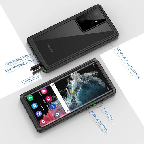 Lanhiem für Samsung S22 Ultra 5G Hülle, Wasserdicht S22 Ultra Cover Staubdicht Shoc - Bild 6 von 7