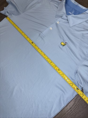 Masters Tech Polo Shirt Mens Size XL Blue Check Performance Augusta National - Picture 5 of 7