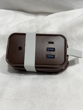 UNCAGED ERGONOMICS TRAVEL CHARGER MULTIPLE DEVICES POWER STRIP - BROWN