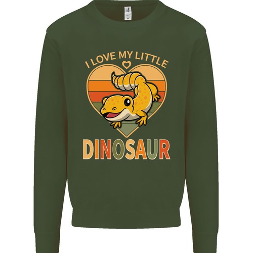 I Love My Little Dragon Bearded Dragon Kids Sweatshirt Jumper - Picture 8 of 35