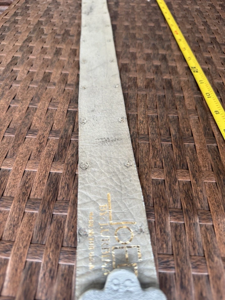 Auténtico cuero de búfalo gris JOED, tachuelas plateadas y vintage 36 M L Foto 3 de 4