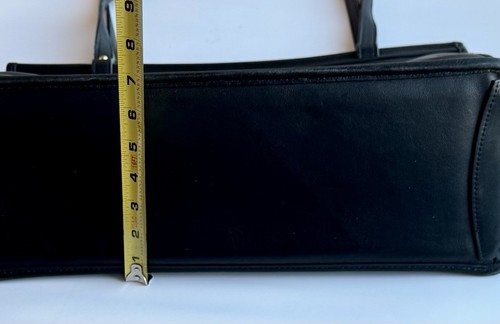 Vintage Jack Georges Black Leather Dowel Doctor Bag Briefcase - Picture 4 of 10