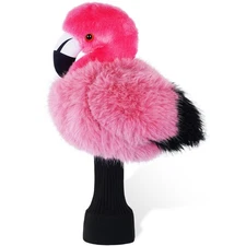Funny Flamingo Golf Club Headcover for 460cc Driver - Plush Animal Design