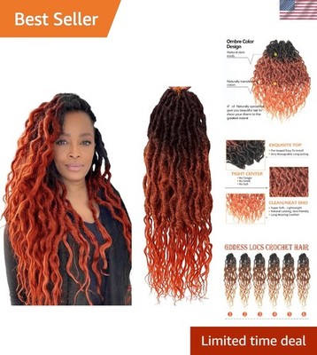 Elegant 24 Inch Faux Locs Crochet Hair - Natural Ombre Dreads for All Occasions
