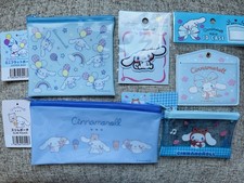 Lot 5 Sanrio Cinnamoroll Pochacco Glitter pouch ID Case Pile Applique Japan F/S