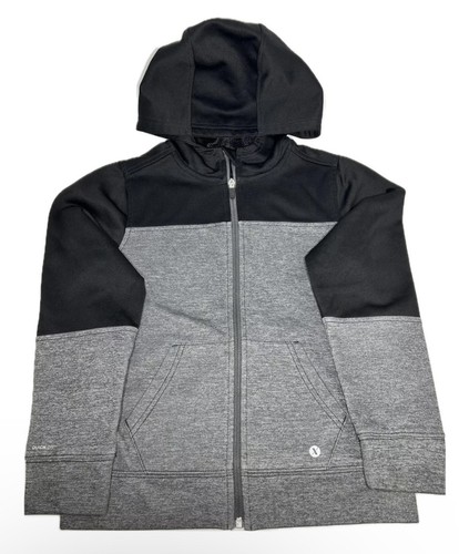 🍃Xersion Boys Fleece Zipper Hoodie |Gray/Black /Size 8 (S) - Picture 2 of 5